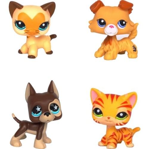 Lps cat pet shop toys Short Hair Cat #1024 orange tabby 1451 Puppy Dog Collie #2452 GREAT DANE 817 rare style