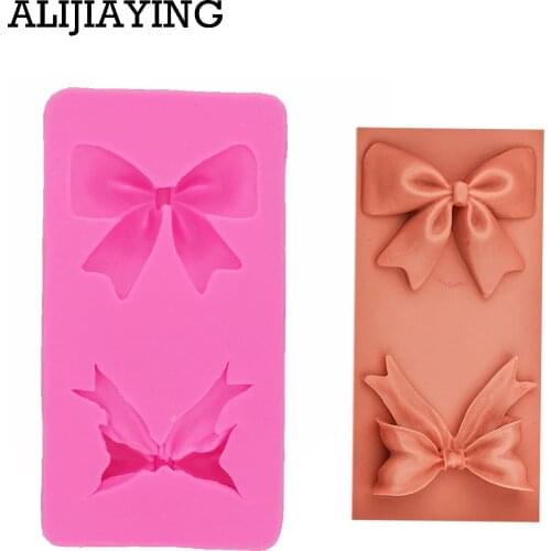 M0580 Cute Bows Silicone Mold chocolate fondant cake decoration baking Cake Tools