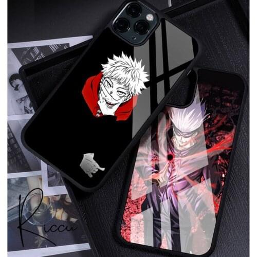 Cartoon Anime Jujutsu Kaisen Phone Case Rubber for iPhone 12 11 Pro Max XS 8 7 6 6S Plus X 5S SE 2020 XR 12 Mini case
