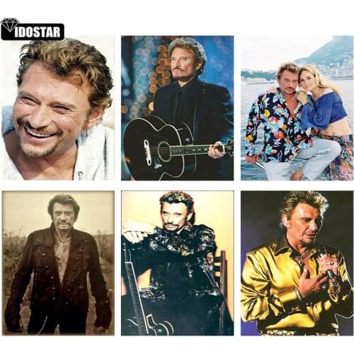 New 2020 5D DIY Diamond Painting johnny hallyday square&round 5D Diamond Painting Cross Stitch Needlework Home Decorative
