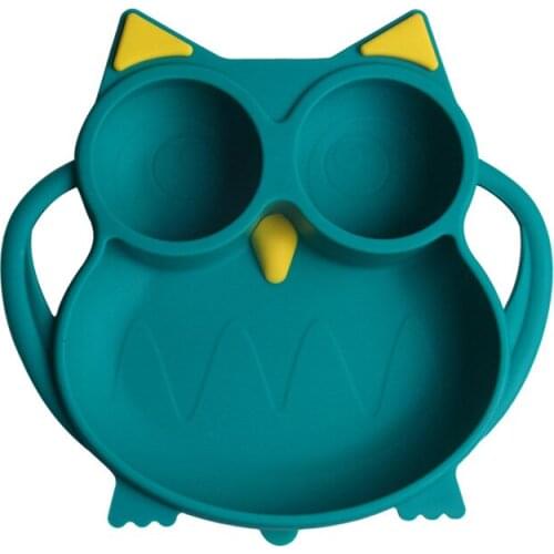 New product childrens silicone dinner plate integrated cartoon food supplement bowl sucker bowl baby food supplement