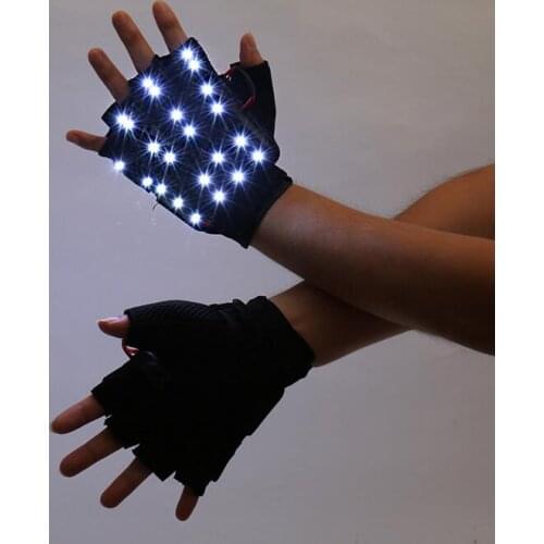 Strobe light gloves Led DJ Stage performance gloves A pair