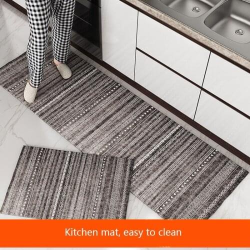 Striped Kitchen Mat Printed Thin Bathroom Carpet Simple Floor Mat Home Doormat Modern Kitchen Living Rug Non-slip Room Rug Area