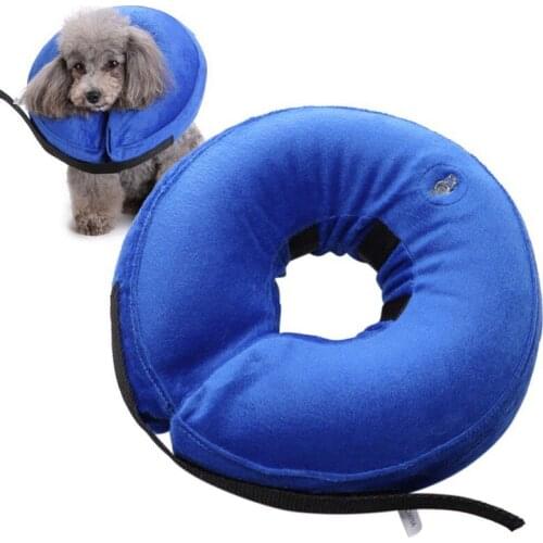 Adjustable Cat Collar Inflatable Cat Elizabeth Circle Cat Anti-bite Collar For Puppy Small Dogs Pet Anti-scratch Soft Headgear