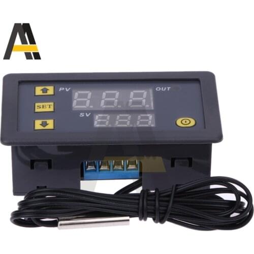 W3230 Digital Temperature Controller 220V Probe line Thermostat Regulator Heating Cooling Control With Sensor
