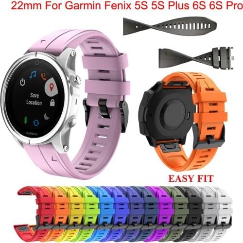20MM Watchbands Straps For Garmin Fenix 5S 5S Plus Fenix 6X 6SPro Watch Quick Release Silicone Easyfit WristStrap Band Bracelet