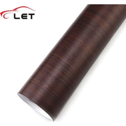 Self-adhesive Vinyl Wood Grain Textured Car Wrap Car Internal Stickers Wallpaper Furniture Wood Grain Paper Film