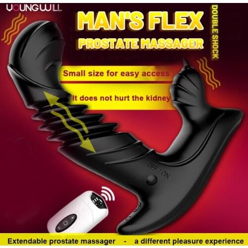 Prostate Massage Butt Plug with 20 Speeds Vibrator Dildo Wireless Remote Control Silicone Anal Plug Sex for Couple Butt Plugs