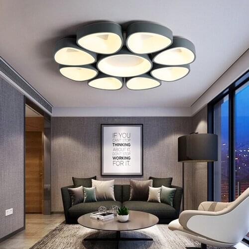 Led ceiling lamp living room bedroom creative geometry round study lamp Nordic simple modern lamps home personality