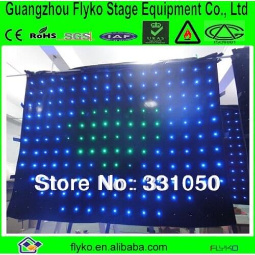 P18 2M*3M Led Vision Curtain RGB 3IN1 Led Graphic Curtain Fireproof For Mobile DJs Clubs Vibrant Stage Led Video Wall System