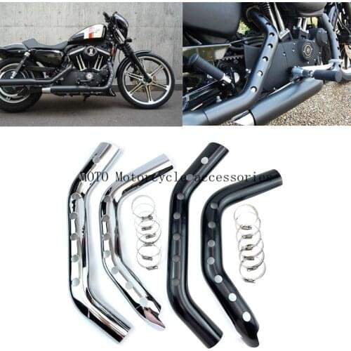 Motorcycle Exhaust Pipe Heat Shield Muffler Guard Anti-scald Protective Cover for Harley 883 Iron 1200 Forty-Eight Seventy-Two