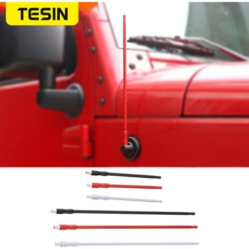 TESIN Aerials Universial Replacement Metal Radio Antenna Accessories for Jeep Wrangler JL JK 2007+ for Jeep Gladiator JT 2018