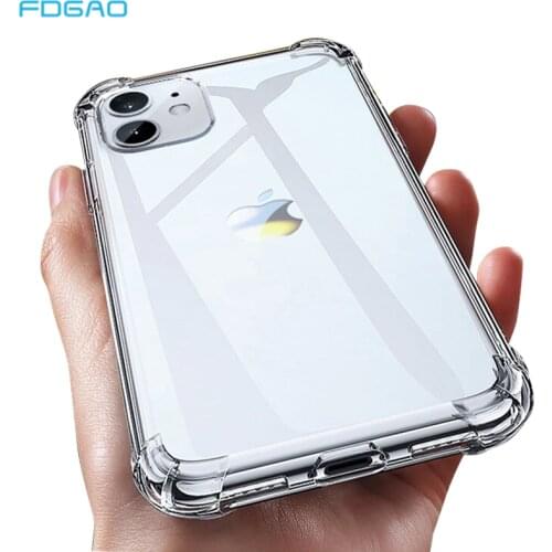 Ultra Thin Clear Case For iPhone 12 11 Pro Max XS Max XS XR X TPU Silicone Case For iPhone 7 8 SE 2020 Back Cover Phone Case