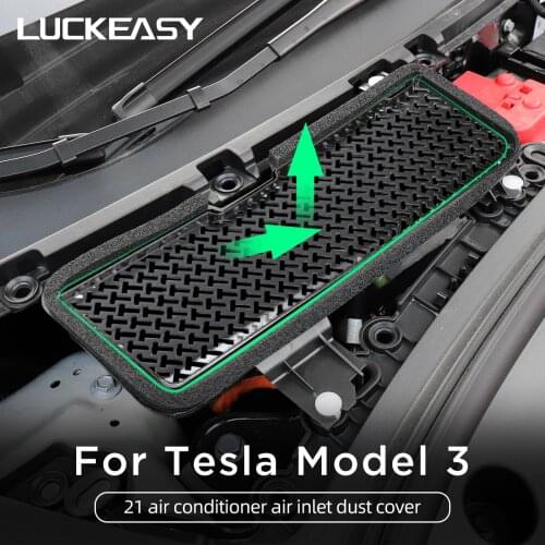 LUCKEASY Car Exterior Functional Modification Accessories For tesla model 3 2021 Front Engine Air Intake Protection cover