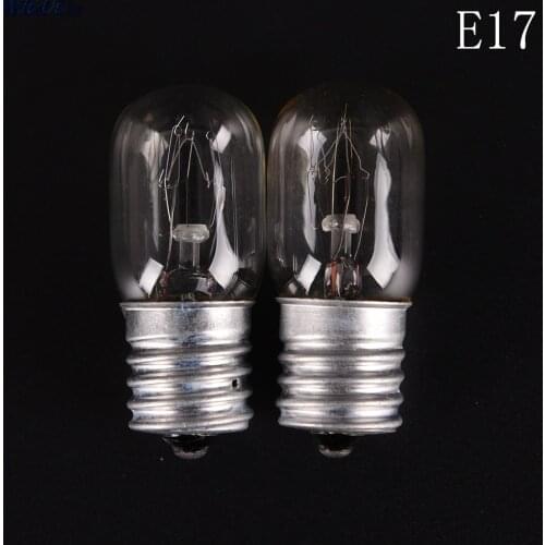 High Bright E17 15W Screw Base SMD LED Glass Shade Light Lamp Bulb 220V For Sewing Machine Refrigerator Pure Warm White