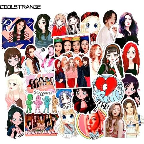 10/30/50Pcs Korean Cute Girl Group Singer Cartoon Stickers For Motorcycle Laptop Skateboard Mobile Phone Guitar DIY Manual Album