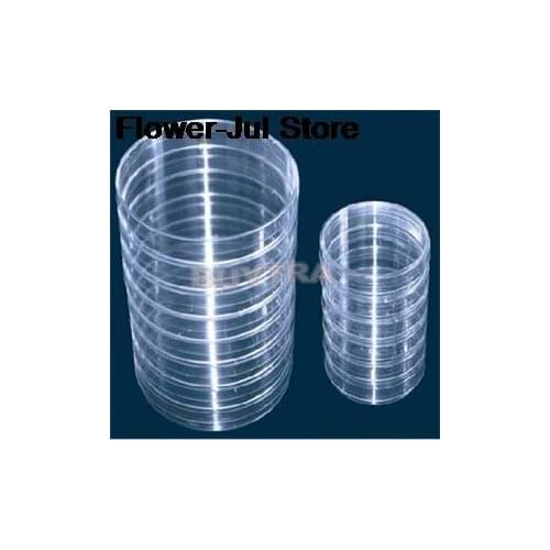 10Pcs Clear Petri Dishes with Lids Disposable Plastic Sterile Petri Dish Chemical Laboratory Supplies 60mm