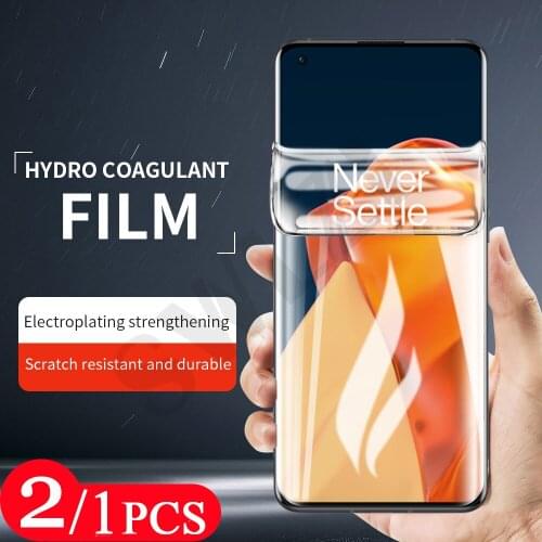 2/1Pcs cover screen protector for oneplus Nord N10 N100 6 6T 7 7T 8 8T plus 9 pro 9E 9R hydrogel film Not Glass protective film