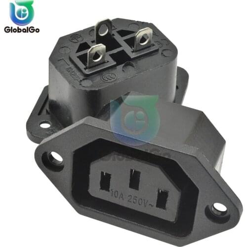 2pcs/Lot AC-04 3Pin 3 Hole Universal Adapter AC Power Socket Plug Travel Charger Adapter Converter 10A 250V