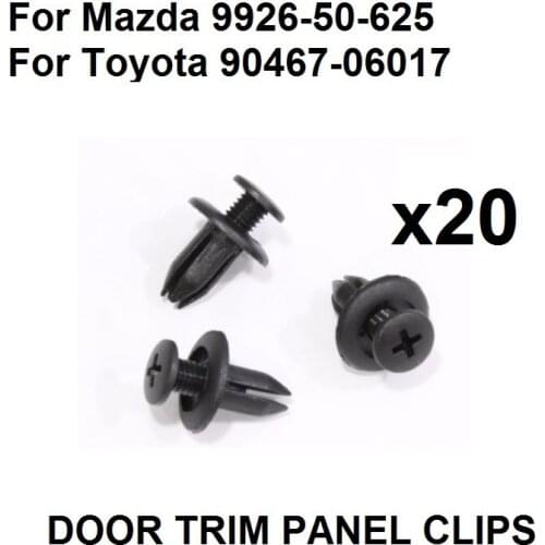 20x Plastic Screw Fastener Rivet Clip Fit For Toyota For Mazda