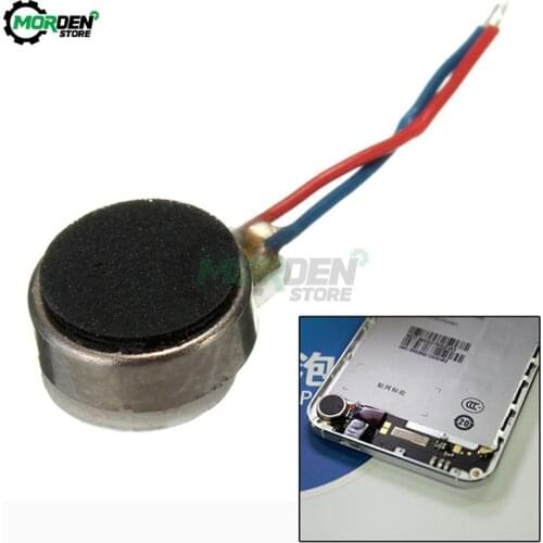 5Pcs DC 3V 8mm 12000RPM Small Size DIY Kit 0834 Iron Coin Flat Vibrating Micro Motor 70mA Max For Pager and Cell Phone Mobile