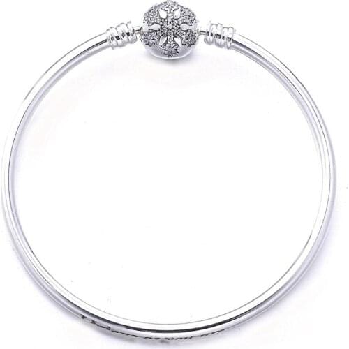 Ajax Famous Brand 925 Sterling Silver Charm Bracelet For Women Fit Charm Pendant Beads DIY Fashion Jewelry