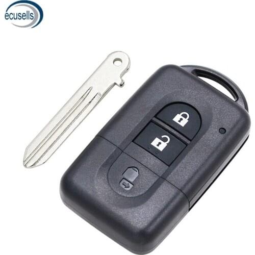 Car Key Blank Remote Key Shell Case Fob 2 Button for Nissan Micra Xtrail Qashqai Juke Duke with Blade