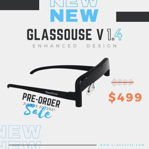 GlassOuse V1.4 Hands-Free Assistive Head-mounted Wireless Mouse