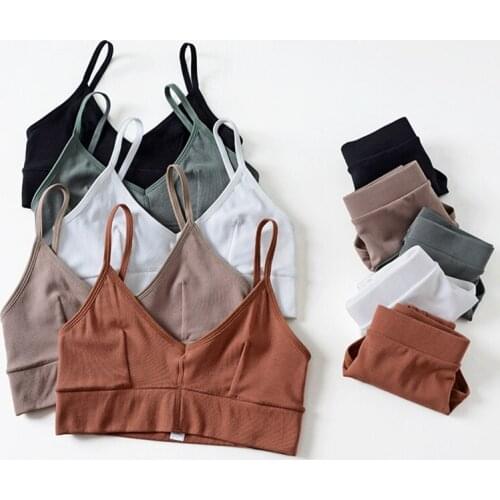 New Seamless Women Panties Bra Set Cotton Tube Tops Bralette Low Waist Underwear Set Soft Active Wear Lingerie Fitness Crop Top