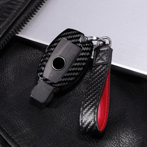 PC Carbon Fiber Car Key Case Key Cover shell For Mercedes Benz BGA AMG W203 W210 W211 W124 W202 W204 W205 W212 W176