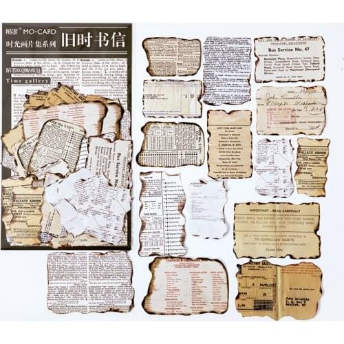 Time Gallery Series English Letter Journal Decorative Stickers Scrapbooking Stick Label Diary Stationery Album Vintage Stickers