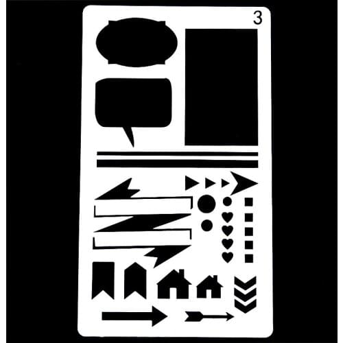 DIY Scrapbooking Heart Arrow Embossing Drawing Spray Template Home Garden Arts Crafts Digital Plastic Label Embossing Folders