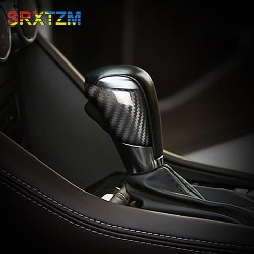 For Mazda CX3 CX4 CX5 CX8 ATENZA AXELA 2014 2015 2016 2017 2019 Carbon Fiber Interior Car Hand Brake Grip Covers Trim Sticker