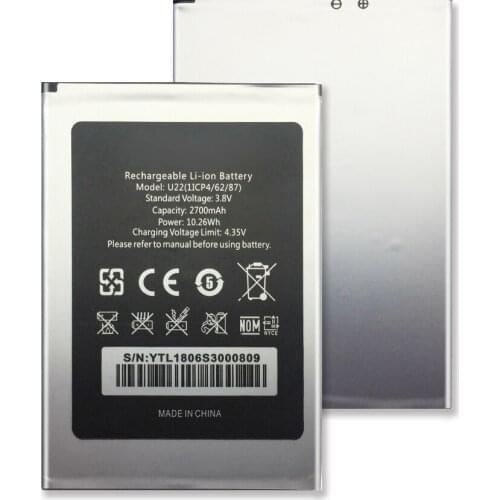 For Oukitel U22 Battery U22 2700mAh Mobile Phone Replacement Battery