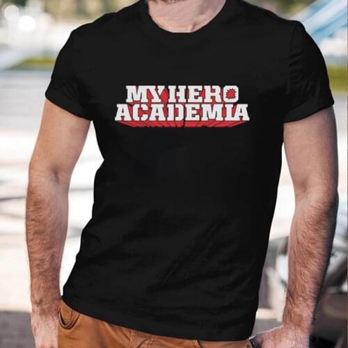 My Hero Academia T-shirt Cute Anime One for All Slogan Men Tee Funny Todoroki Anime Graphic Clothes Hot Sale Male Tops