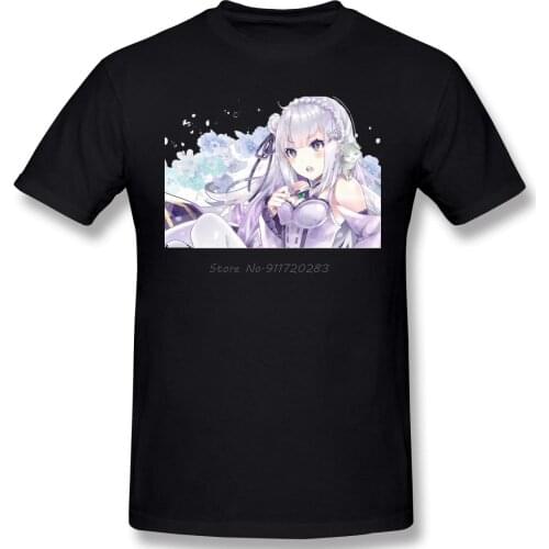 TShirt For Men Chiffon 100% Cotton Zero Starting Life In Another World Strategy Game T Shirt Casual Tees Harajuku Streetwear