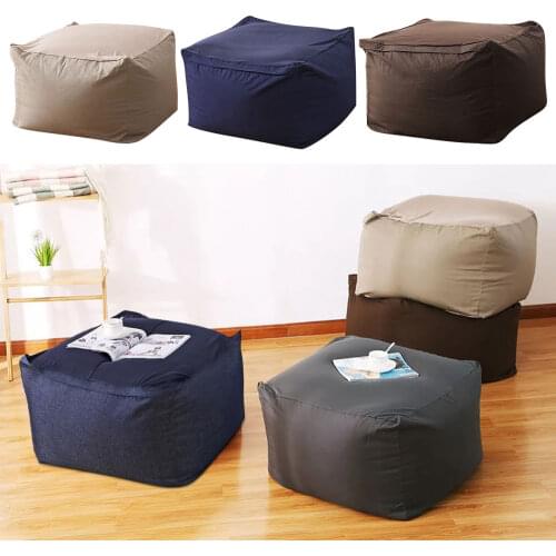 Lazy Bean Bag Sofas Cover Chairs without Filler Linen Cloth Lounger Seat Pouf Puff Couch Tatami Living Room