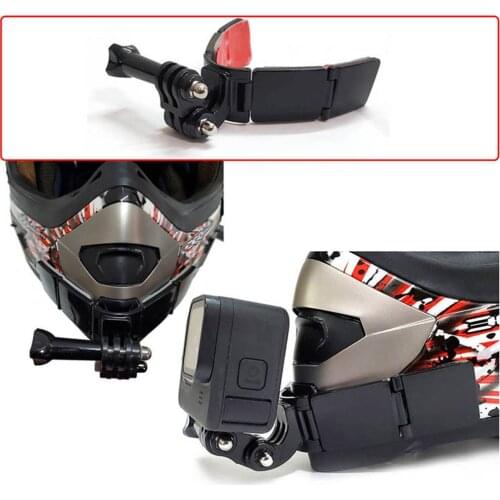 Full Face Helmet Chin Bracket For GoPro Hero 9 8 7 5Yi 4K For Insta360 Foldable Camera Strap Front Mount Accessories