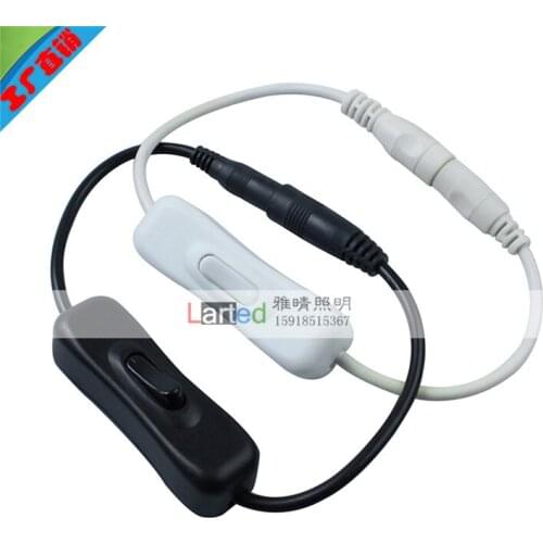 Mokungit 50pcs LED Strip Light Inline on off Switch DC Power Adapter Connector for 3528 5050 Led Light Strip Led rigid bar strip