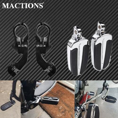 Motorcycle 32mm Highway Crash Bar Footpegs Clamps Engine Guard Mounts Passenger Footpegs Footrest Set For Harley Touring Dyna