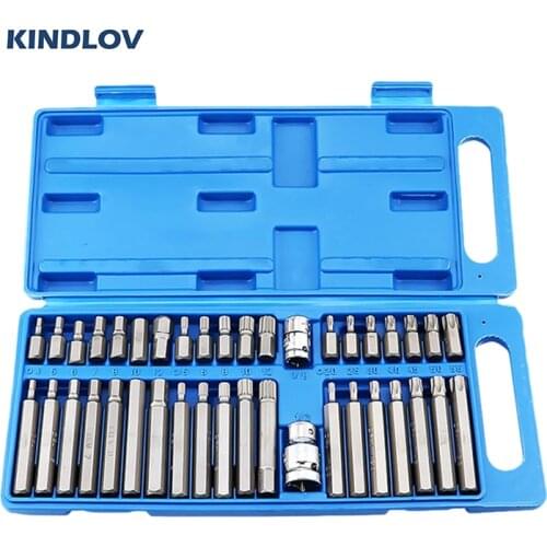 KINDLOV 40Pcs Screwdriver Bits For Electric Screwdriver Magnetic Torx Phillips Slotted Nut Driver Bit Socket Holder Adapter Tool