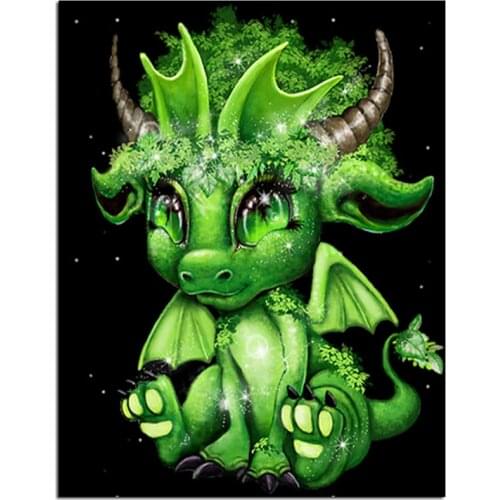 New Arrivals Cartoon Dragon 5D DIY Full Round Diamond Painting Cross Stitch 3D Embroidery Rhinestone Mosaic Home Decor Y648