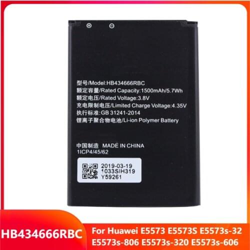 Original Replacement Phone Battery HB434666RBC For Huawei E5573 E5573S E5573s-32 E5573s-806 E5573s-320 E5573s-606 1500mAh