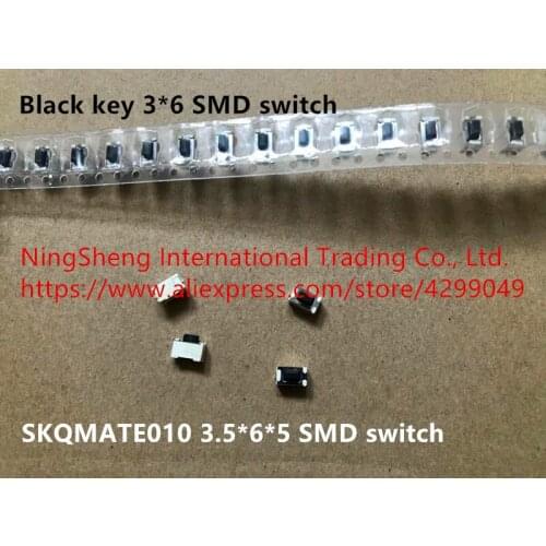 Original new 100% 3.5*6*5 SMD switch SKQMATE010 black key 3*6 SMD switch