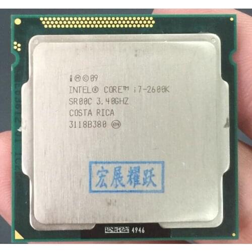 Intel Core i7-2600k i7 2600K Processor (8M Cache, 3.40 GHz) Quad-Core CPU LGA 1155 100% working properly Desktop Processor