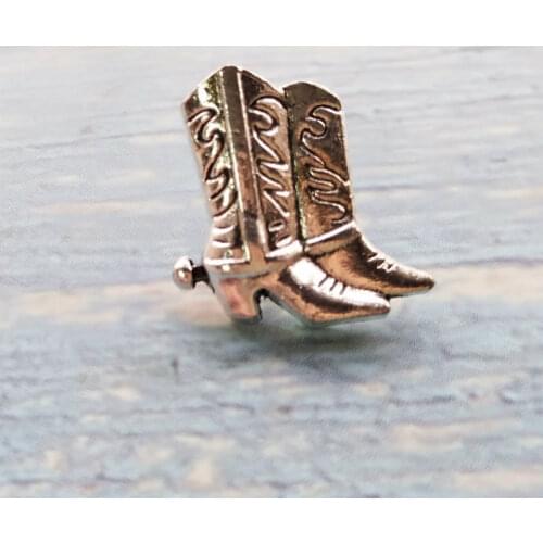 10pcs/lot One-Hole Shoes Shape Buttons Sewing-On Antique Silvery Button For Clothes Fashion Craft For DIY Decoration 15 *17mm