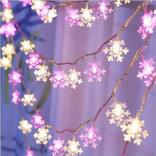 Christmas Decor Snow String Lights Outdoor Waterproof Fairy Lights 10M 100 LED Light For Wedding Holiday Festival Home Garden