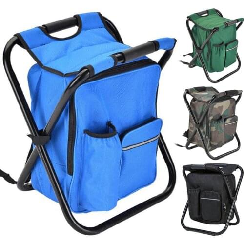 Folding Camping Fishing Chair Stool Portable Backpack Cooler Hiking Picnic Bag стул для рыбалки Мебель для путешествий cadeira