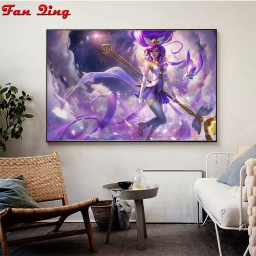 Rhinestone 5D DIY Diamond Painting Anime Girl Mosaic Cross Stitch Art Pattern Diamond Embroidery Craft Home Decor