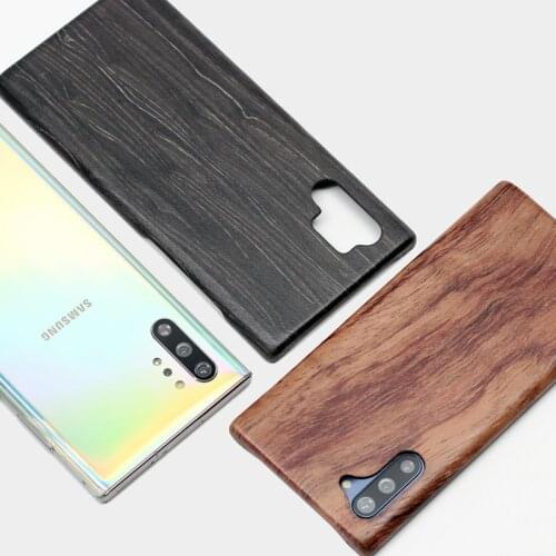 For Samsung Galaxy Note 10 /Note 10+ 5G Lite walnut Enony Wood Rosewood MAHOGANY Wooden Slim Back Case Cover